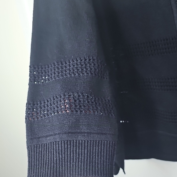 Kasper Black Women's Cardigan Sweater Soze L - Picture 7 of 11